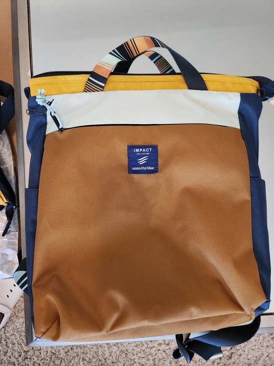 United By Blue Handbags - United by Blue Impact Collection Two-Tone Brown & Navy Backpack